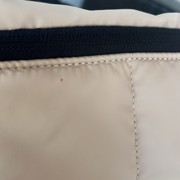 CALPAK Luka Belt Bag in Oatmeal | Puffy Crossbody Sling - Picture 7 of 12